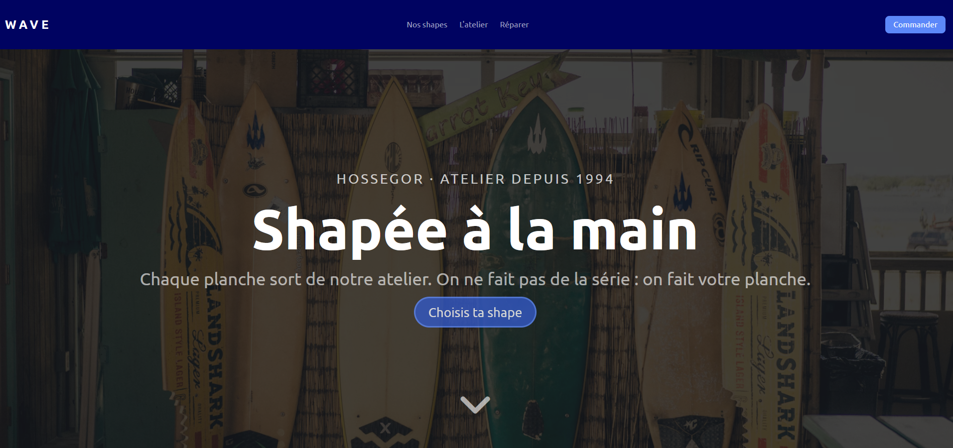 Exemple de landing page